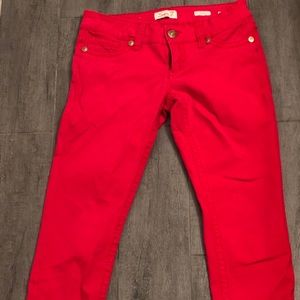 Seven jeans red ankle skinnies